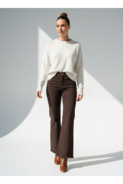 VETTA Crew Neck Extra Soft Textured Thick Knit Sweater