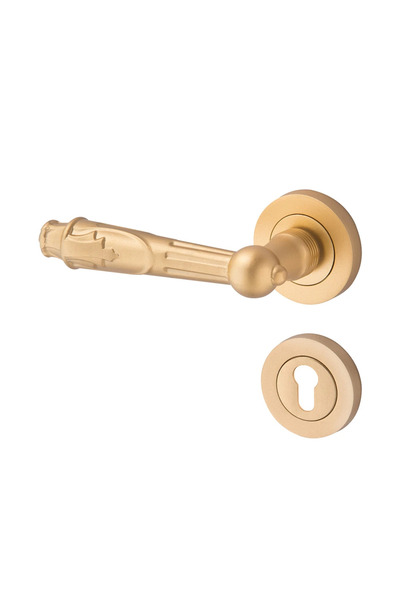 Nobel Pars Kapı Kolu Naturel Altın Daire Rozetli YALE SOL