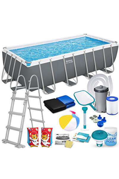 Other Basen ogrodowy stelażowy 488 x 244 x 122 cm 17w1 Bestway 56670