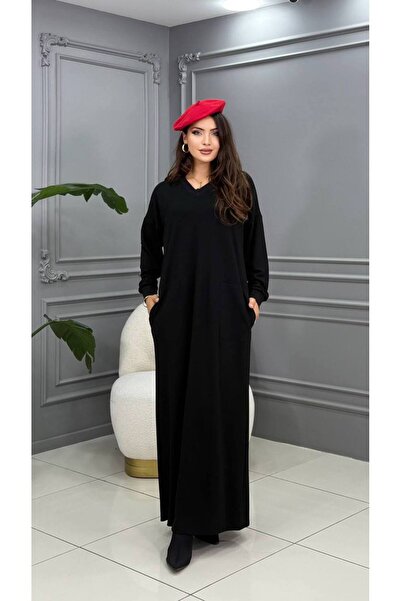 Genesis cannes فستان كان داليا بني قماش قابل للتمدد برقبة على شكل حرف V - تصم...