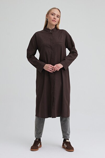 QANU Single Pocket Shirt Brown