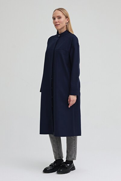 QANU Single Pocket Shirt Navy Blue