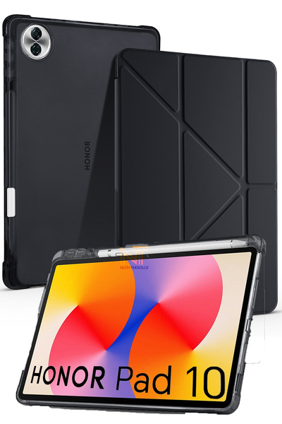 Nezih Case Honor Pad 10 12.1 Inch Uyumlu Trifolding Kalem Bölmeli Arkası Yumu...