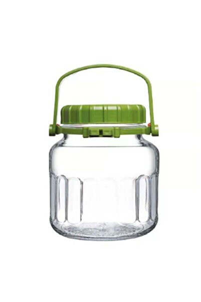 Pasabache Pasabahce Harvest Glass Jar, 2 Lt, Green Lid, 183 Mm Height