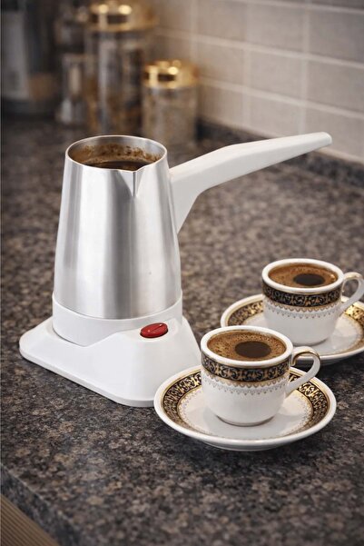 Jenisa White Electric Coffee Pot - Electric Turkish Coffee Maker