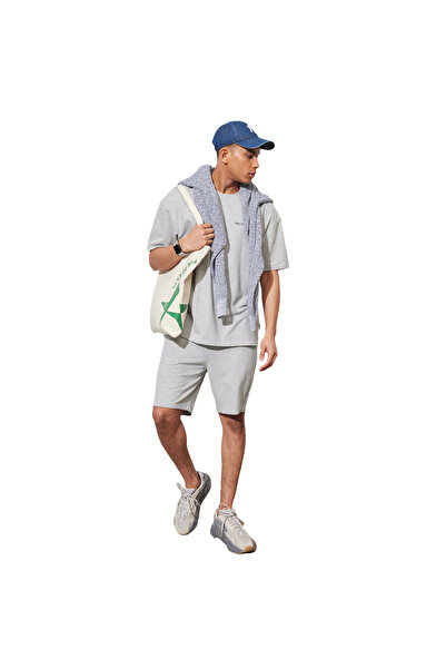 ALTINYILDIZ CLASSICS White Slim Fit Slim Fit Cotton Stretch Printed Crew Neck...