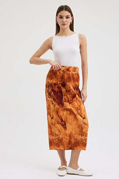 MAK PLEAT Kadın Pliseli Rahat Kesim Etek