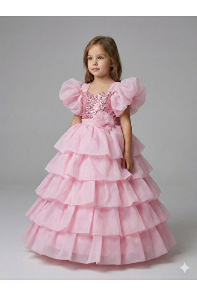 modallita Kız Çocuk Tarlatanlı Balon Etek Elbise