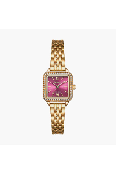 Omax Women's 23MM Gold Analog Metal Strap Watch | UT-DS004GP1I
