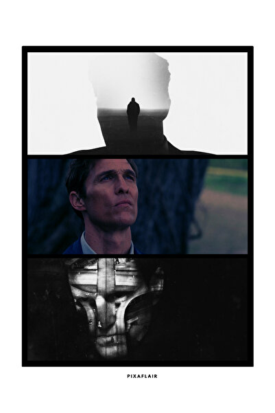 Pixaflair - True Dedective - Yellow King - Tablo - Çerçevesiz Film Poster