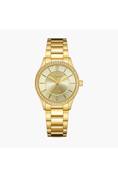 Omax Gold Tone Rhinestone Women's Watch