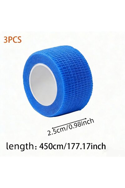 Choice 3 قطع - شريط لاصق أزرق قابل للتمزيق لحماية عصابة رأس سماعات الرأس، شري...