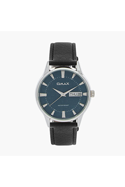 Omax ساعة يد رجالية سوداء تناظرية 00PRZ061IB14