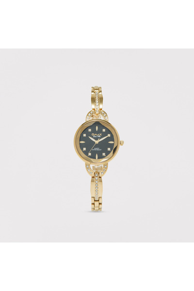 Omax Women's Gold Stainless Steel Strap Analog Wristwatch - 00JEC018Q002