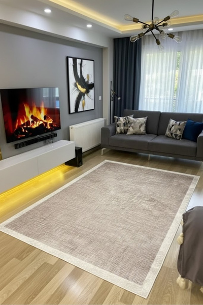 CENTER AVM Vizon Halı Salon Halısı Makinede Yıkanabilir Halı Kaymaz Taban Halı