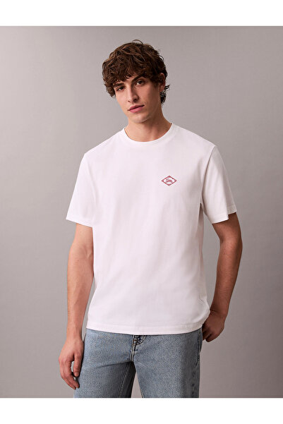 Calvin Klein Short Sleeve 20S Calvin Matchbox Graphic Printed Men's White T-S...