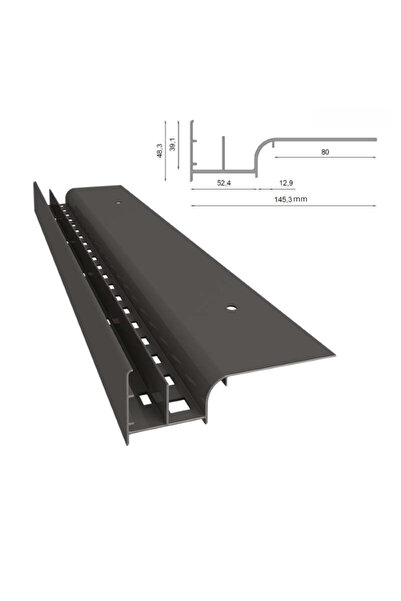 Renoplast Profil de streșină W20 pentru terase ventilate Graphite RAL 7024