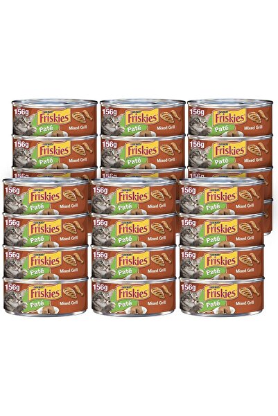 PURAVIA طعام القطط بورينا فريسكيز المشوي المختلط، 156 غرام (عبوة من 24 قطعة)