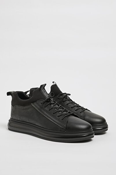 Faruk balkanas Diego Model Imported Sole Genuine Combination Leather Sneaker ...