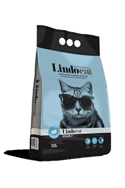 Lindo Cat Lindocat Soaply White Bentonite Clumping Cat Litter – Scented, 10L
