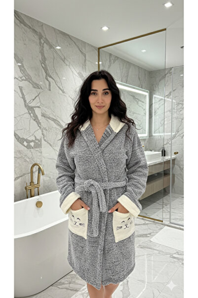 nf natural fabrica Kedi bornoz sabahlık