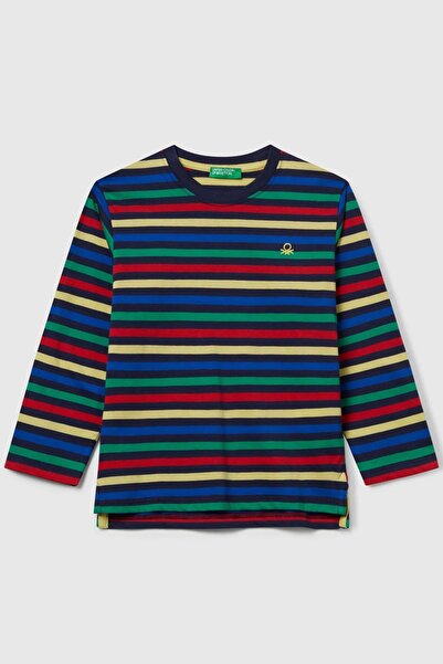 Benetton بادي مخطط باللون الأزرق الداكن للرجال من عمر 1 إلى 6 سنوات