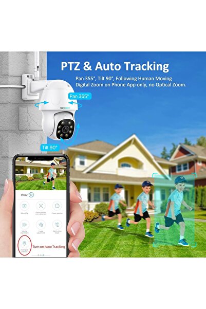 SV3C HX02 4K Outdoor Surveillance IP Camera, 8MP, 2.4G 5G WiFi, Human Detection