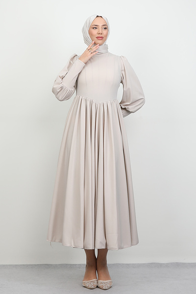 Lamia Giyim Oliva Prenses Elbise Taş