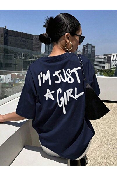 ZİYMO Kadın Sırt Baskılı Tişört