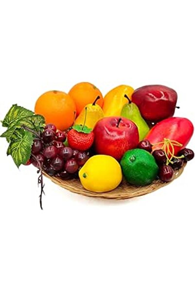 Generic 17 قطعة من الفواكه الاصطناعية - فواكه محاكاة واقعية