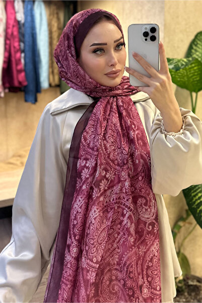 CUOCA LOUNGE Etnik Desenli İnce Vual Şal