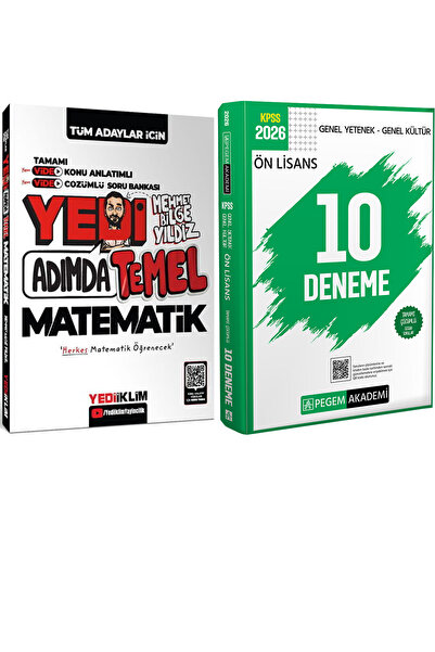 Yediiklim Yayınları Yedi Adımda Temel Matematik Video Konu Video Çözümlü Soru...