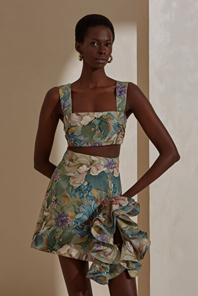 Dahlia Bianca Nova Keten Bluz