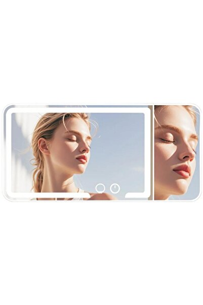 porodo مرآة مكياج السيارة LED من لايف ستايل شاين فايب مع 3 أوضاع إضاءة وتحكم ...