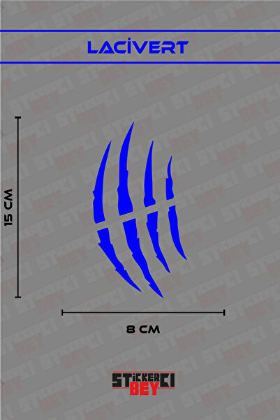 STİCKERCI BEY ملصق سيارة على شكل دراجة نارية مع صورة مخلب (قطع بالليزر)