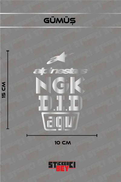 STİCKERCI BEY Alpine Strars Written Motorcycle Laptop Helmet Car Sticker Deca...