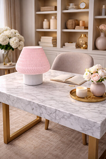 Miolette PUFİ Modern Dekoratif Abajur | Renkli Tasarım Pilli Masa & Komodin L...