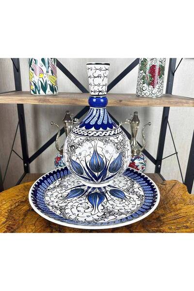 Çini Evi Yurt Dışına Vip Hediye İznik Çini Vazo Tabak Seti
