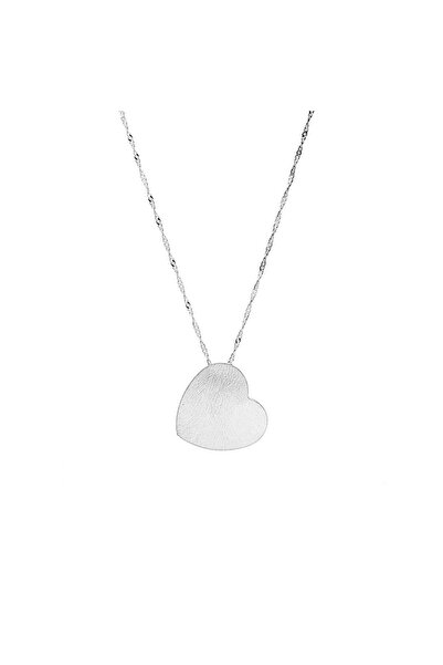 Bijuteria SORELLY Textured Heart Silver Chain Silver
