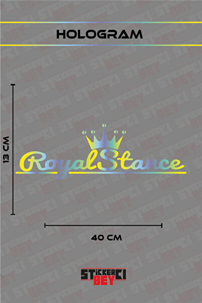 STİCKERCI BEY ROYAL STANCE YAZILI MOTORSİKLET LAPTOP KASK ARABA STİCKER KAPLA...