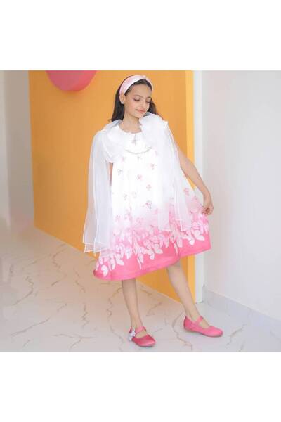 Mamnon Pink dress with butterflies