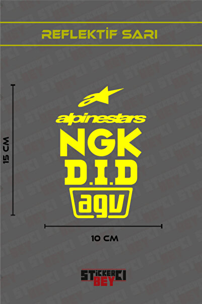 STİCKERCI BEY ملصق ALPINESTRARS للكمبيوتر المحمول والخوذة والدراجات النارية و...