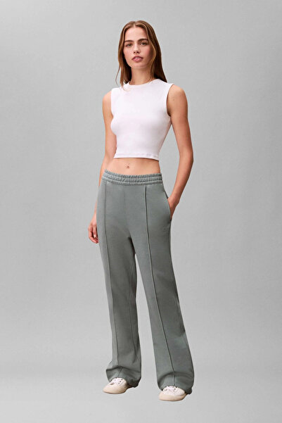 Calvin Klein Archive Logolu French Terry Kadın Gri Eşofman Altı LV047B240G-PNO