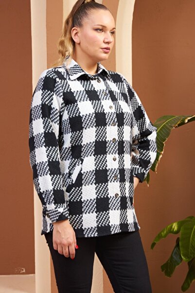 RMG Plaid Plus Size Black Lumberjack Shirt