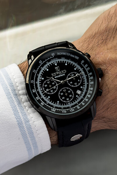 Reward Excellent Series Leather Strap Full Function 5 Atm Waterproof Men's Wr...