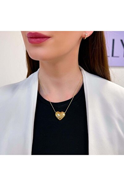 Bijuteria SORELLY Silver Chain 3D Heart Silver Plated with 18k Gold