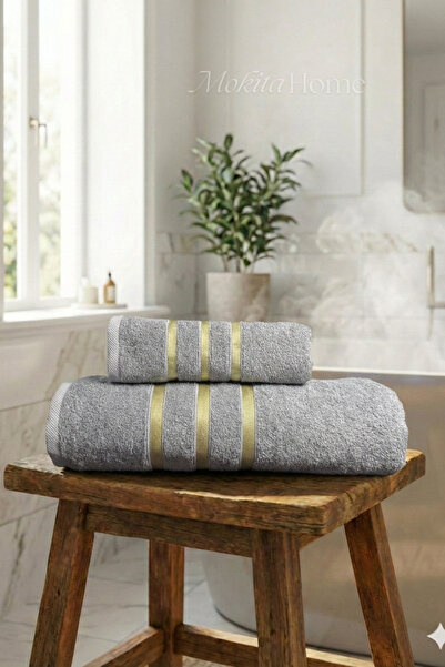 Mokita Home 2-Piece Bath Towel Set - Turkish Bath Set - Luxury Bath and Face ...