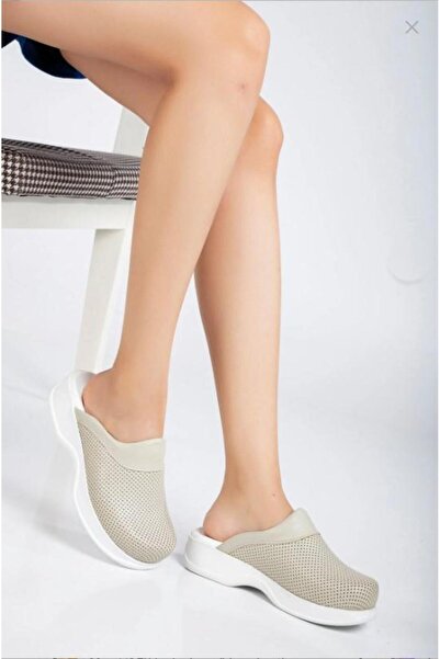 Biocomfort Women's Genuine Leather Smoked Orthopedic Slippers for Nurses, Doc...