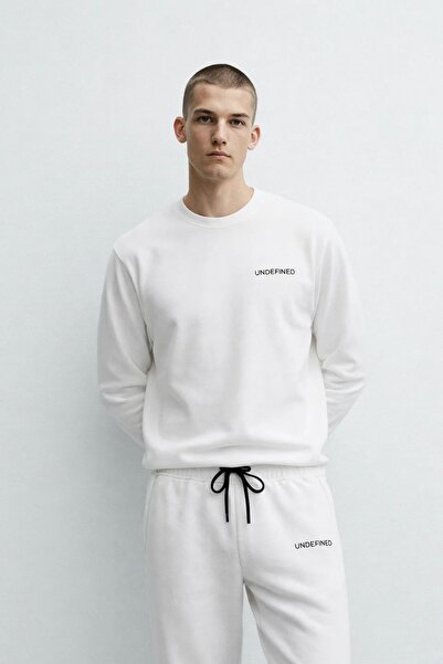 MATERIAL Men's Winter Comfort Ecru Double Tracksuit Set