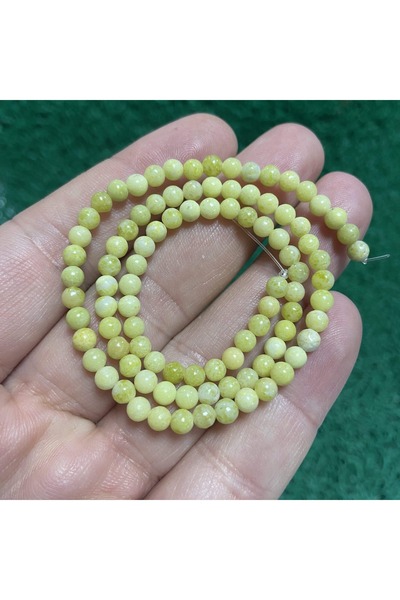 TAŞ UZMANI حجر اليشم الليموني الكروي 4 مم